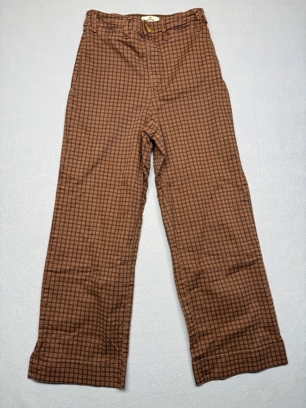 Marine Layer Brown Checkered Pants Women Size 4